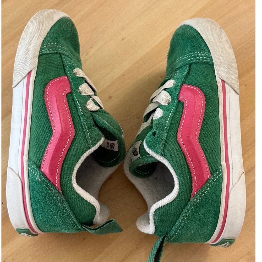 Vans Ward Low Top Kids Sneakers Green Pink Suede Canvas Skate‎ Shoes Toddler 10